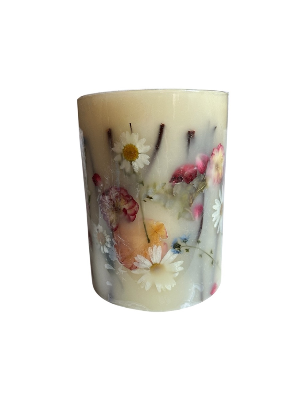 Rosy Rings NWOT Apricot Rose Pillar Candle - Apricot Rose - Picture 2 of 6